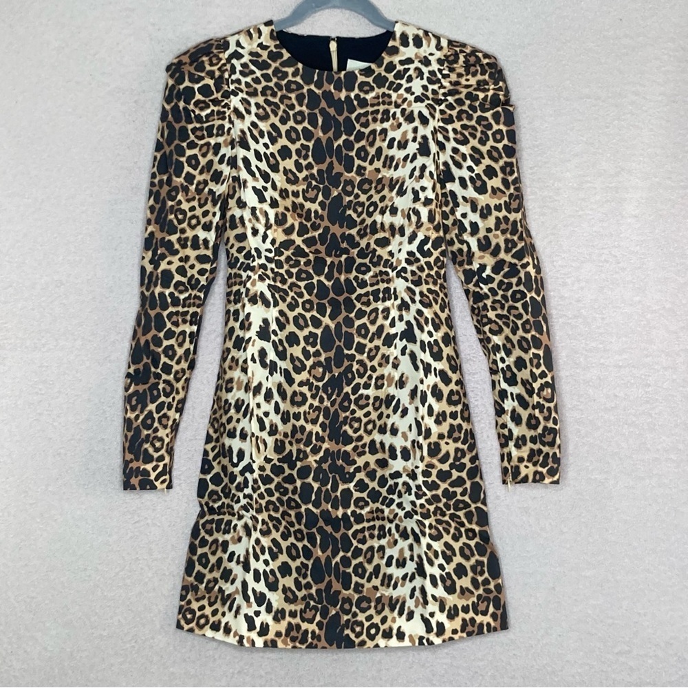 NEW Tuckernuck Domino Mini Dress Leopard Print Womens XXS Brown & Black Cocktail - Picture 6 of 13